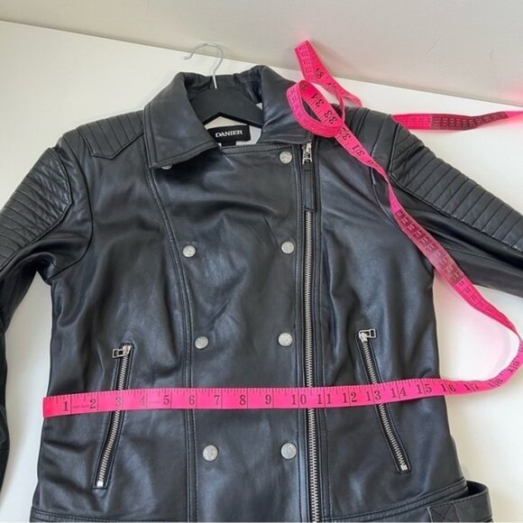 Danier Genuine Lamb Leather Biker Jacket Size XS - Picture 12 of 15